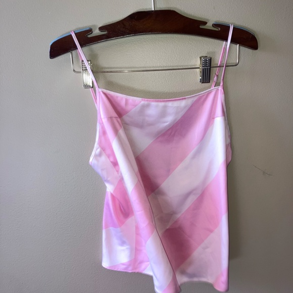 Pink Candy Cane Victoria's Secret PINK Satin Camisole - Picture 2 of 7